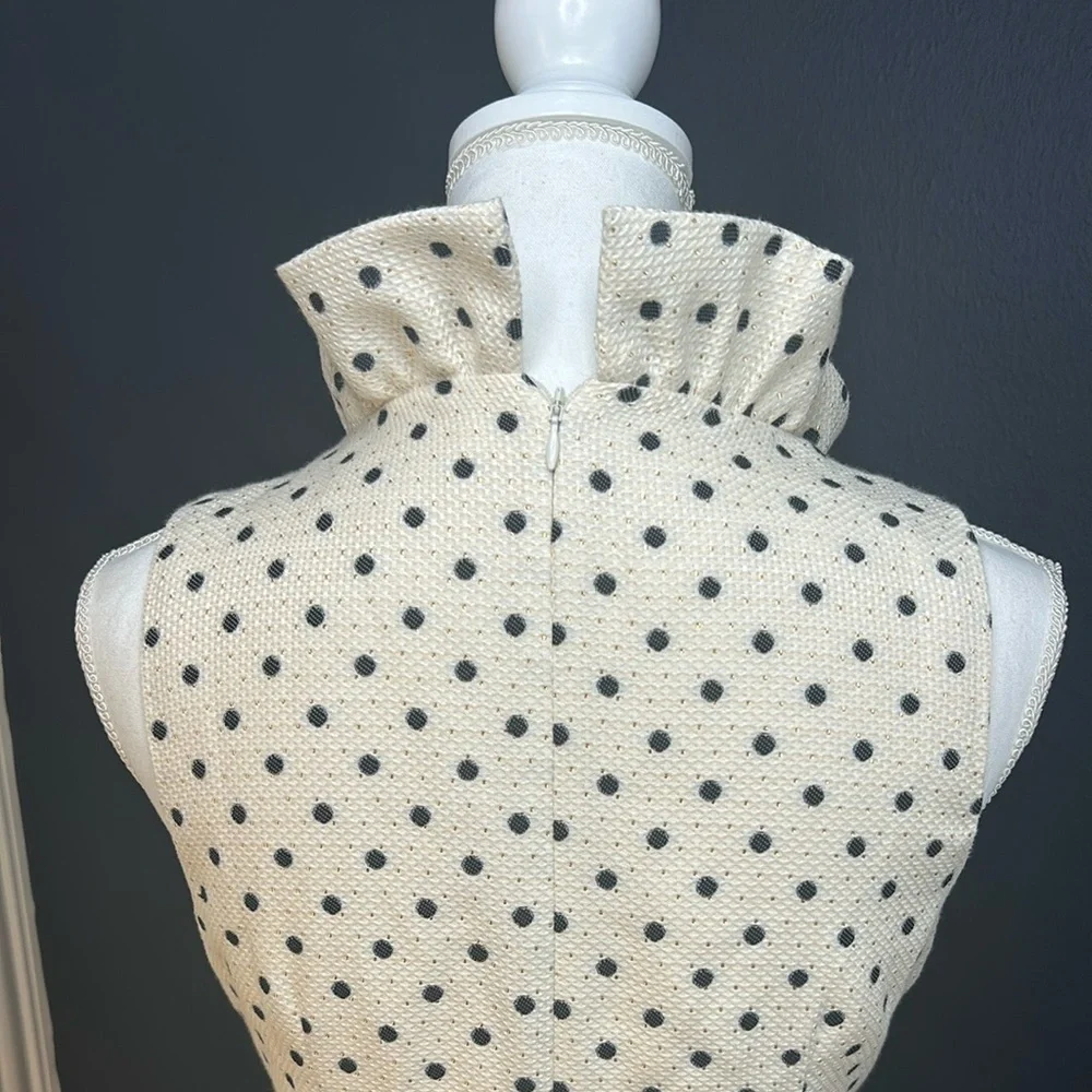 NWT Harper Rose Fit & Flare Dress | Metallic Gold & Black Polka Dot | Size 8 - Picture 5 of 12
